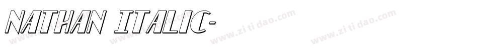Nathan Italic字体转换